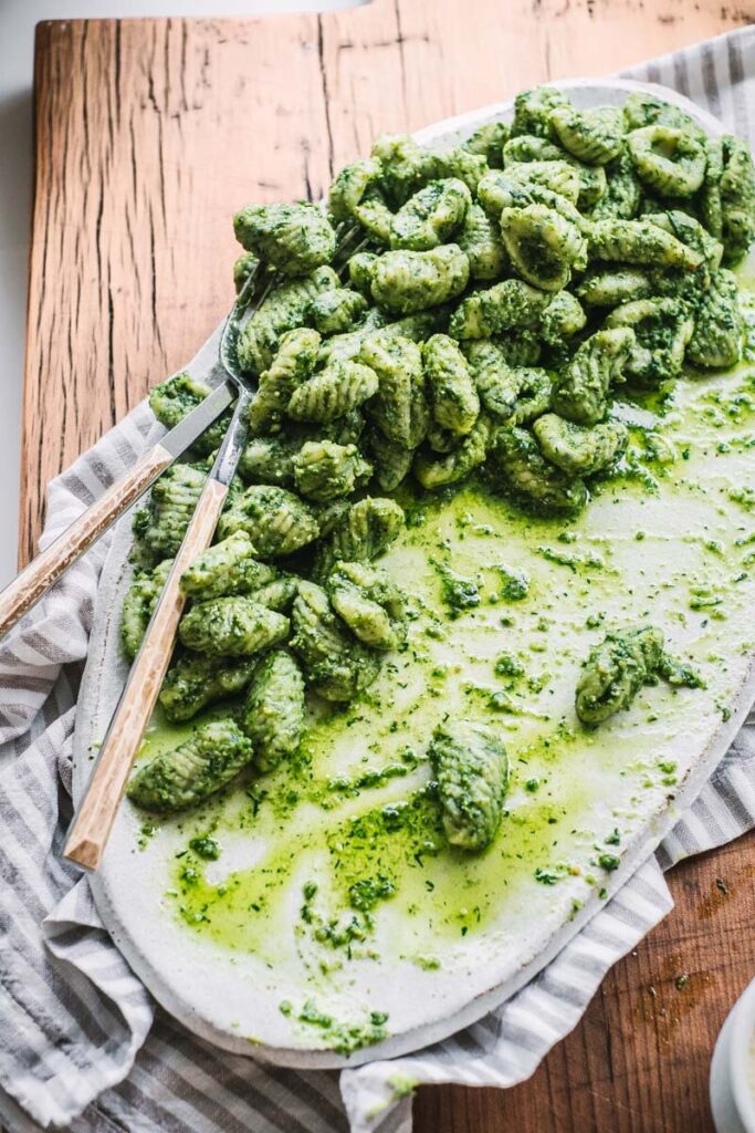 Spinach Cavatelli with Herby Pesto