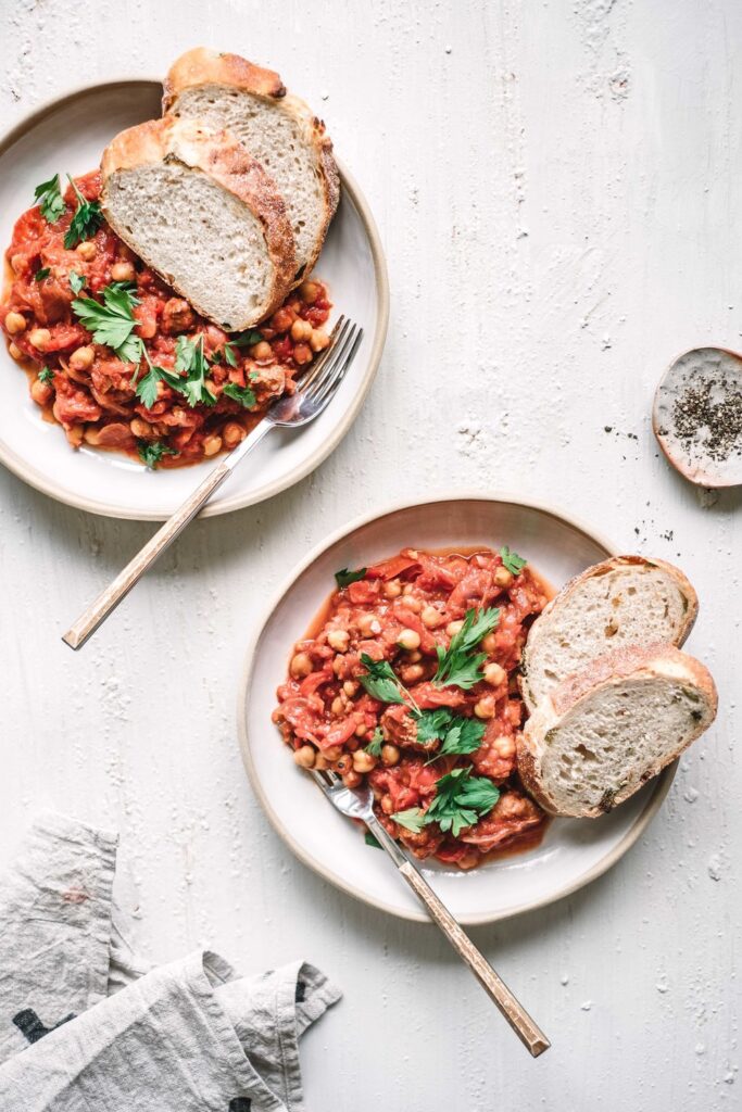 One Pot Chickpea and Sausage Stew